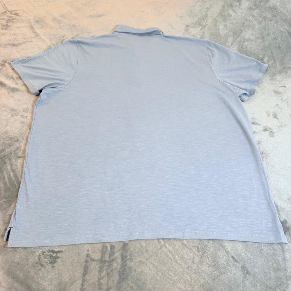 NWT LL Bean Mens Lakewashed Performance Polo Shirt XXL Tall Chalk Blue Pocket - Picture 9 of 9